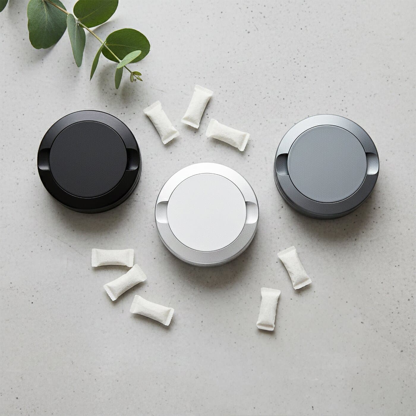 Personalisierte Aluminium Snus Dosen mit Lasergravur in Schwarz, Silber und Grau